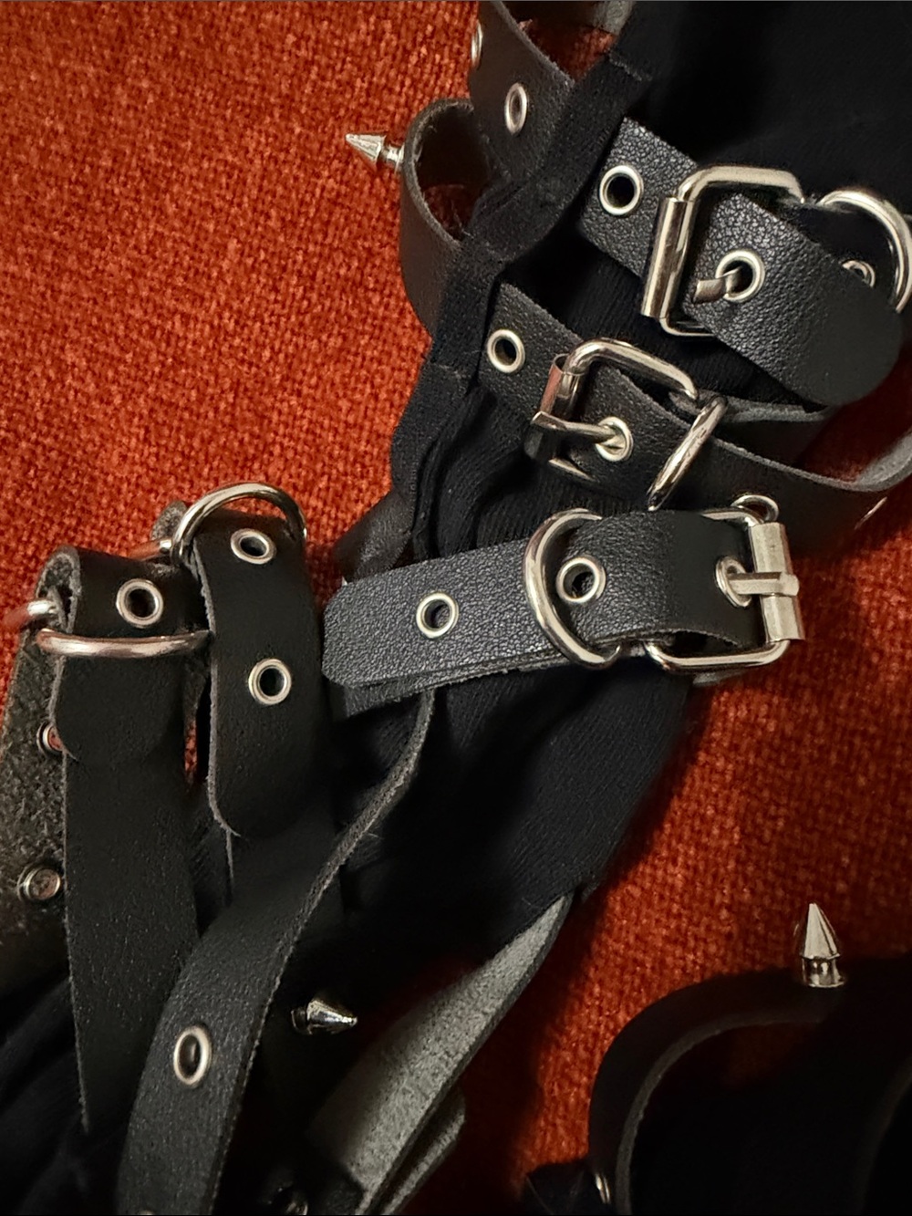 Dolls Kill | Black Spiked Buckle Arm Warmers | NWOT | OS - Picture 6 of 6
